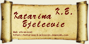 Katarina Bjelčević vizit kartica